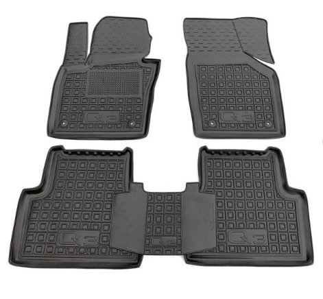 коврики салона Audi Q3 2011-> борт 2,5см, с перемычкой  "под заказ"