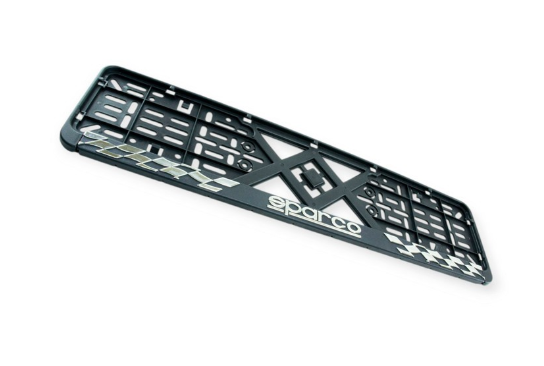 рамка под номер  книжка  "SPARCO"  рельефная хром улучшенная