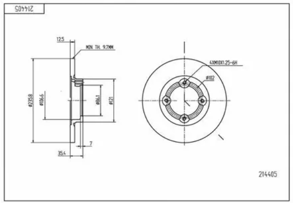 диск тормозной Daewoo Matiz  (HART)
