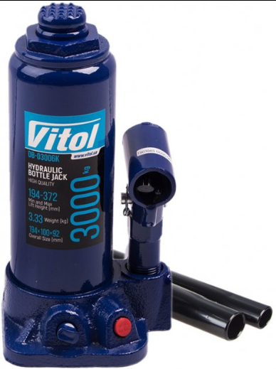 домкрат гидравл.  3Т  194-345мм  (коробка) Vitol