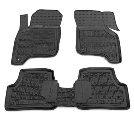 коврики салона VW e-Golf 7 (електро) 2014-2020 борт 2,5см, с перемычкой