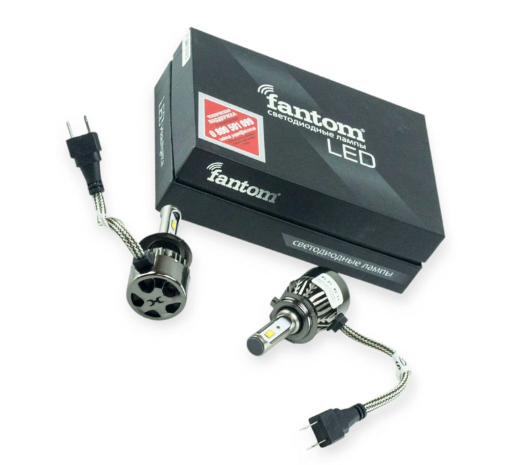 лампа LED H7 12V-24V FANTOM 5500K 4900L  радиатор c вентилятором