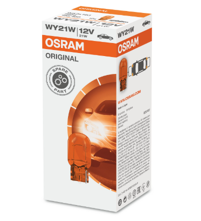 лампа БЦ 12V 21W WX3х16d OSRAM Orange