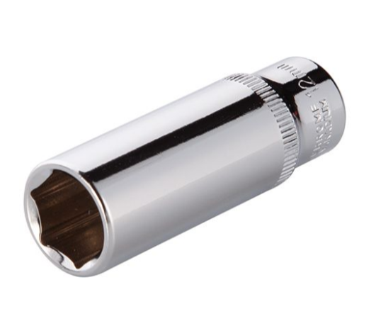 головка торцевая шестигранная удлиненная 1/4" 12 мм CrV