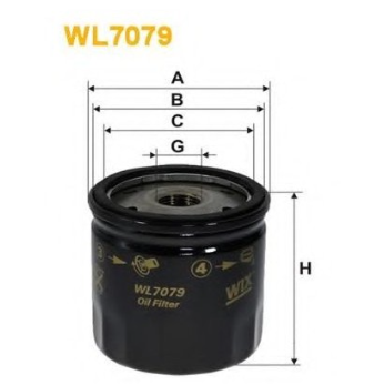 фильтр масл. Fiat Fiorino 80->, Jeep Cherokee 2.4 01-08 (h=85mm)  (WIX)