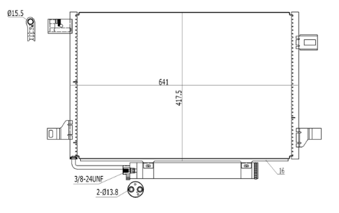 радиатор кондиционера MB A-class (W169), B-class (W245) 1.5-2.0LPG (04-12)  (HART)