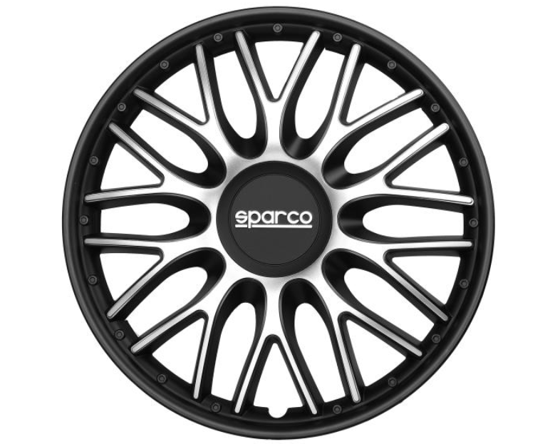Колісні ковпаки SPARCO ROMA 15 "комплект 4шт, сріблясті / чорні