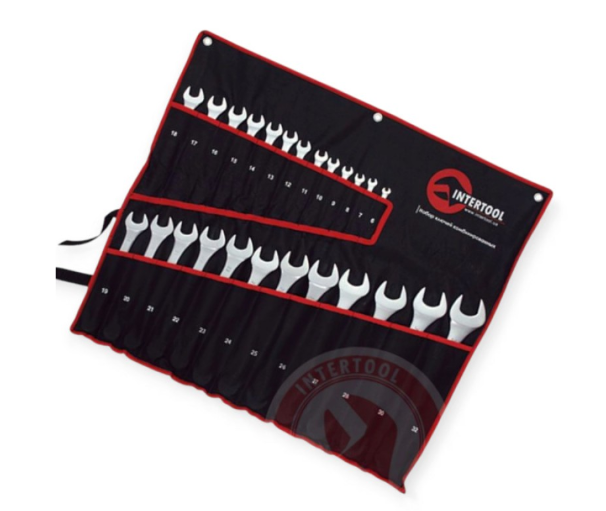 набор ключей рожково-накидных  6-32 мм 25 шт (ткан. чехол) CrV