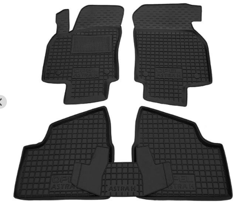 коврики салона Opel Astra H 2004-2010 борт 2,5см, с перемычкой