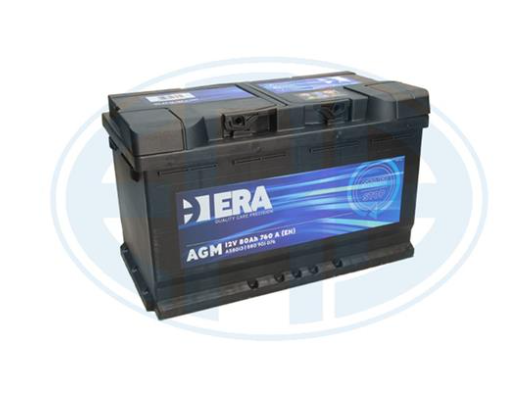 Аккумулятор – ERA AGM | 80 Ah | EN 760 | 315x175x190 (ДхШхВ) | R"+" | START-STOP