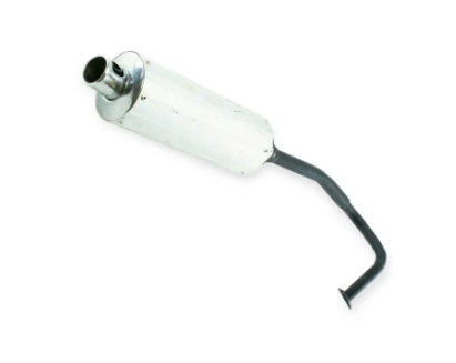 глушитель GY6-50 раборный с коленом (+ прокладки)