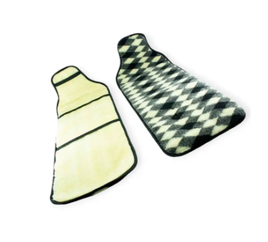 накидка на сиденье "Овчина" черная ромб (2 шт)