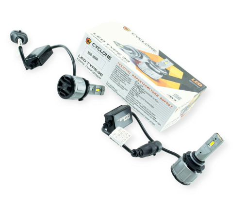 лампа LED HB3 12V Type 38 60W 6000K 14000L радиатор с вентилятором+обманка