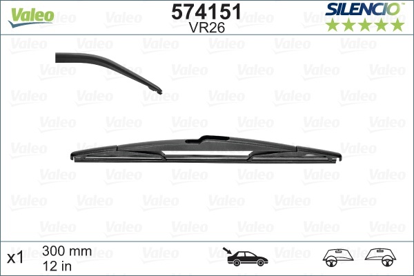 Склоочисник задній VALEO SILENCIO / 300 мм. /
