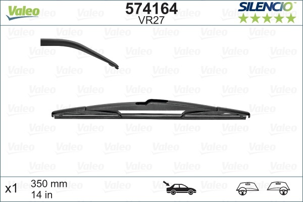 Склоочисник задній VALEO SILENCIO / 350 мм. /