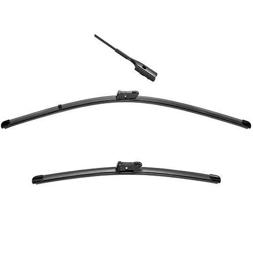 Комплект склоочисників SILENCIO FLAT BLADE SET / безкаркасні / 650 • 475 мм. / + спойлер /