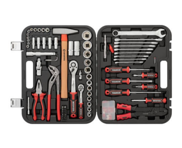 набор инструмента 1/2",1/4"  100 шт  с битами PROFI  Storm ET-8100 - зображення 2