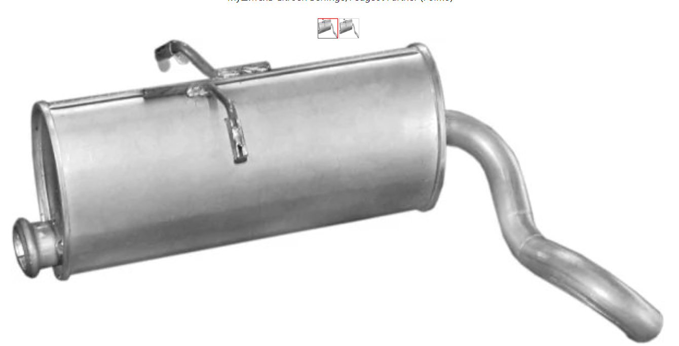 глушитель Citroen Berlingo/Peugeot Partner (Polmo)