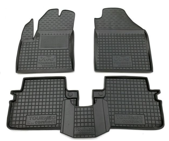 коврики салона Ford Tourneo Connect 2013->  средняя база, борт 2,5см, с перемычкой
