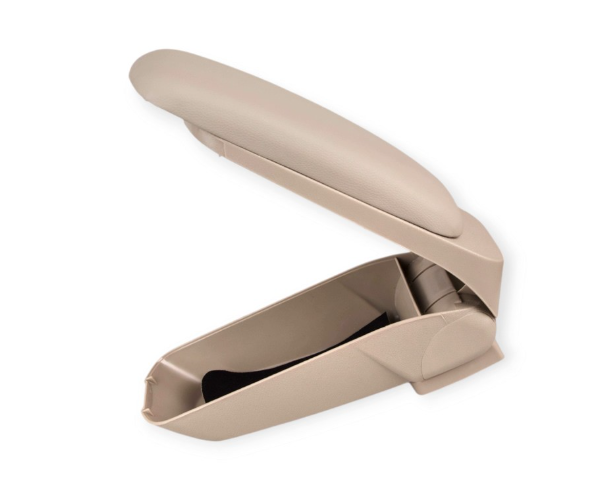 подлокотник - универсальный пластик/кожзам Vitol сдвижной бежевый HJ48018 - зображення 3