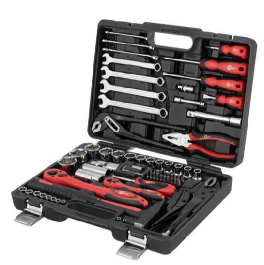 набор инструмента 1/2",1/4"   72 шт  с битами, ключами, молоток, клещи