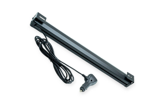 фара дополнительная LED  прямоуг. 600х40х45 (Д/В/Ш) 4 секции белый+ стробоскоп+штекер в прикури 01884 - зображення 2