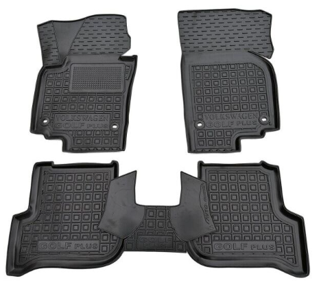 коврики салона VW Golf Plus 2005-2014 MOD борт 2,5см, с перемычкой