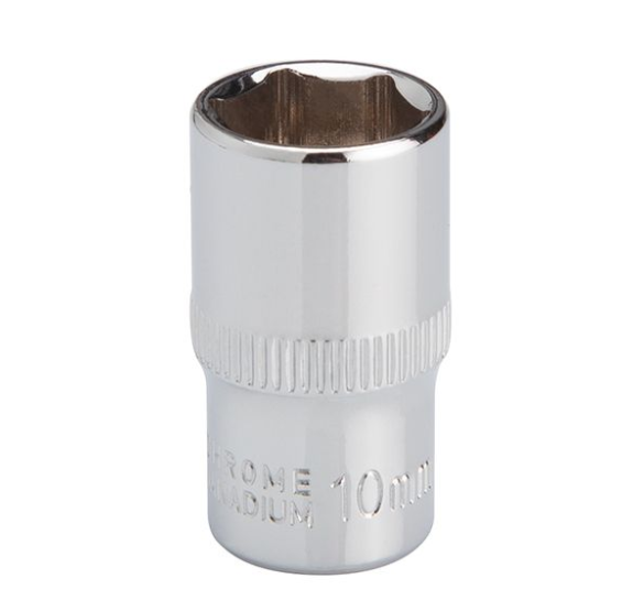 головка торцевая шестигранная 1/4" 10 мм CrV ET-0440 - зображення 2