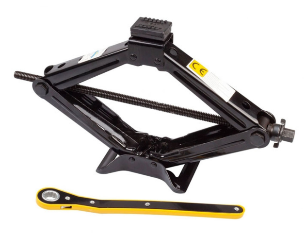 домкрат ромбовый   1Т    95-350мм  резиновая опора, трещетка Lavita