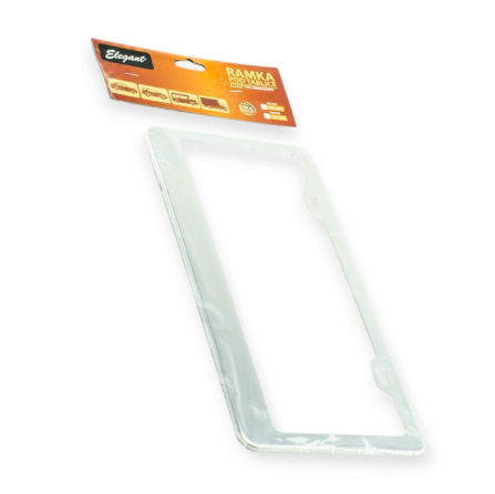 рамка под номер  книжка  "Америка" нержавейка 30,5х15,5 см (2 отверствия) хром