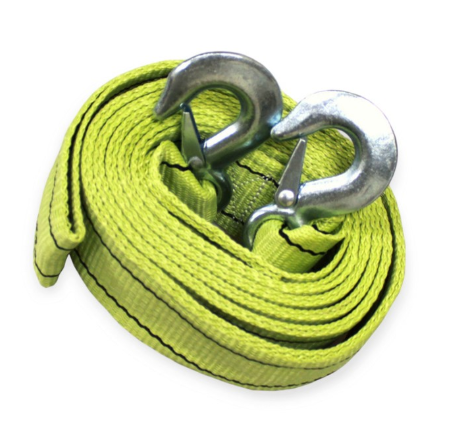 трос буксир. лента   3 т х 6,0м х 60мм крюк/салат/кулек/полипропилен Steel Power