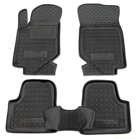 коврики салона Opel Combo C 2001-2011 борт 2,5см, с перемычкой