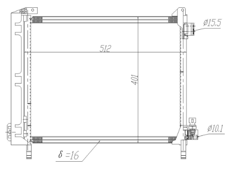 радиатор кондиционера Nissan Micra 10->  (HART)
