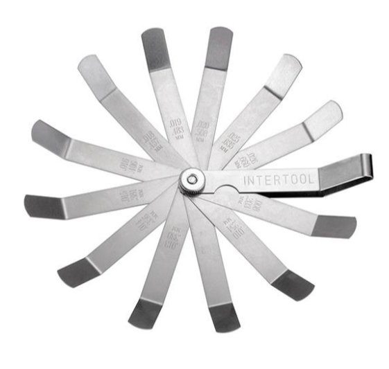 щуп клапанов (к-т) 12 размеров (0.203-0.660мм) согнутые