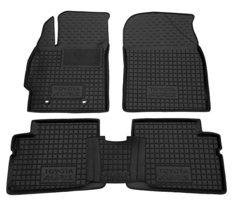 коврики салона Toyota Auris 2007-2012 борт 2,5см, с перемычкой