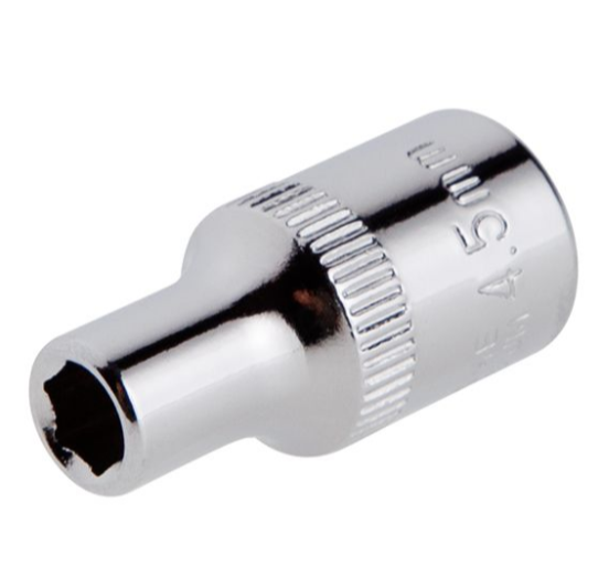 головка торцевая шестигранная 1/4"  4,5 мм CrV