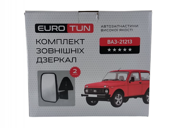 зеркало наружное 21213, 2121-Нива н\о EuroTun к-т