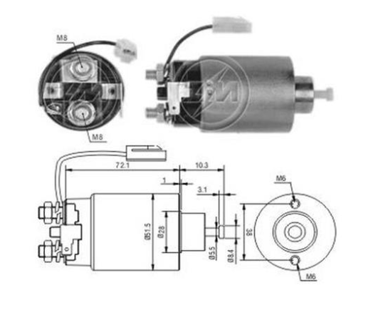 Втягивающее реле стартера