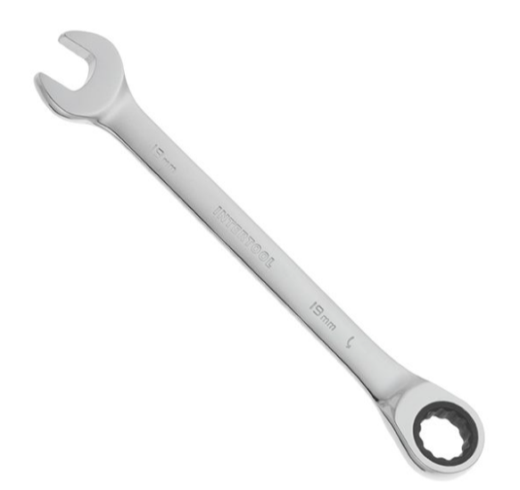 ключ рожково-накидной 19мм CrV  трещеточный