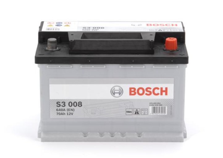Аккумулятор Bosch S3, 70Ah, En640, правый "+" 278x175x190 (ДхШхВ)