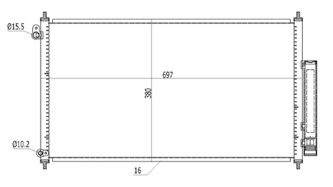 радиатор кондиционера Honda Accord VII 2.0/2.4i (03-08)  (HART)