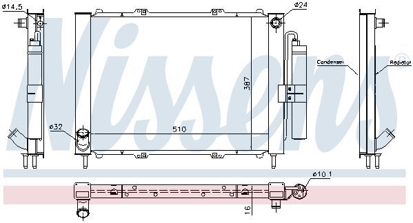 Радіатор RN KANGOO I(98-)1.2 i 16V(+)[OE 82 00 267 994]