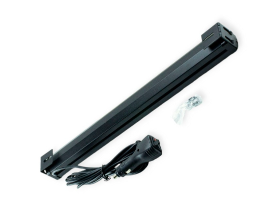 фара дополнительная LED  прямоуг. 450х40х45 (Д/В/Ш) 3 секции белый+ стробоскоп+штекер в прикуриват. 01881 - зображення 2