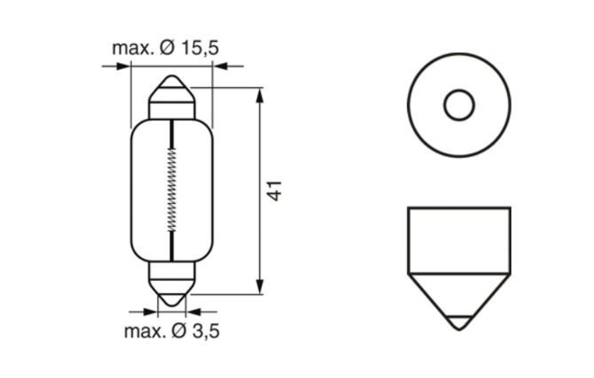 Автомобiльна лампа standart 12V WV 1 987 302 238 - зображення 2