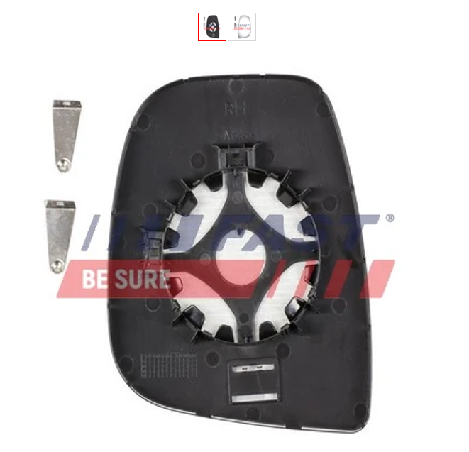 стекло зеркала наруж. Citroen Berlingo 08-> (с подогр.) правое R (FAST)