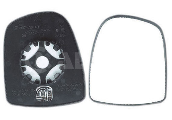 стекло зеркала пров. с пласт. держателем, с подогрев., выпукл.