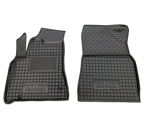 коврики салона Citroen Berlingo II, Peugeot Partner II 2008-2018, 1+2, борт 2,5см