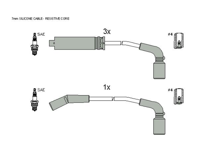 Комплект кабелiв запалювання