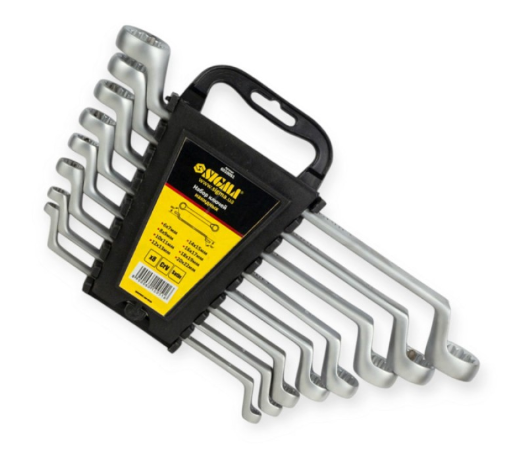 набор ключей накидных изогнутых 6-22 мм 8 шт (планшет) CrV