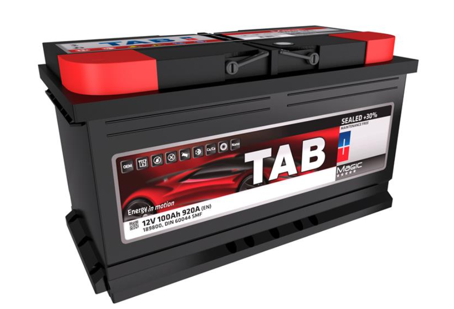 Аккумулятор TAB 100Ah 900A Ca/Ca ,353x175x190 mm, крепление: B13,правый "+"
